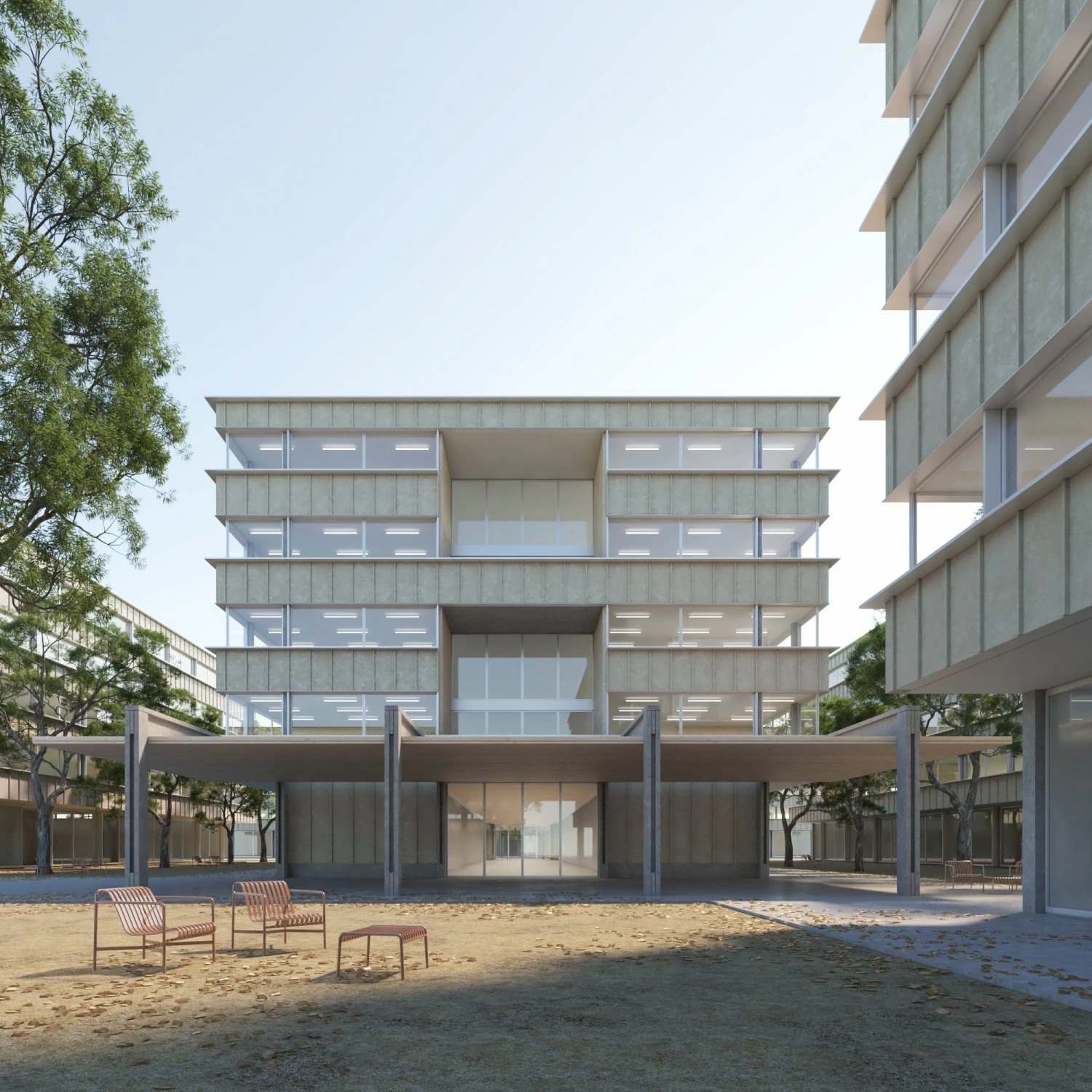 EXTERIOR SCENE Aarau Campus 3D Model .c4d .max .obj .3ds .fbx .stl .blend 