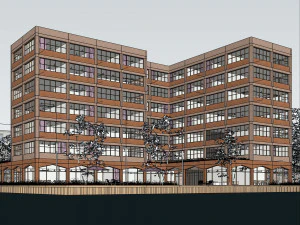 EXTERIOR SCENE Brick Dock 3D Model