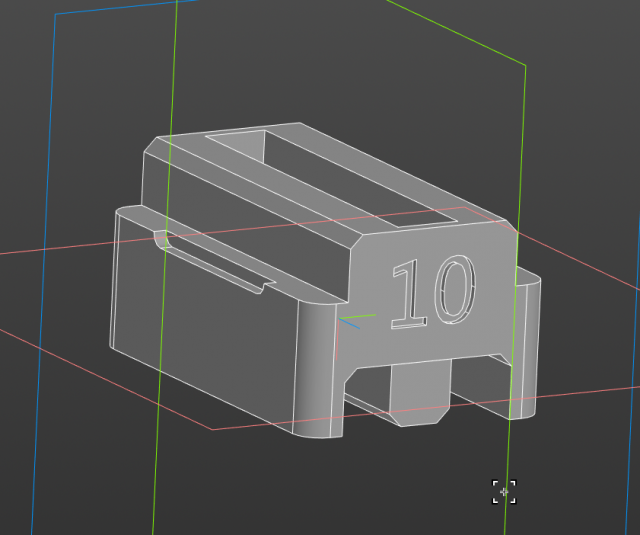 A leg for the CREALITY laser engraver working on the LEGO principle 10 mm height 3D Print Model .c4d .max .obj .3ds .fbx .stl .blend 