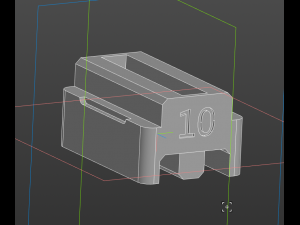 A leg for the CREALITY laser engraver working on the LEGO principle 10 mm height 3D प्रिंट मॉडल