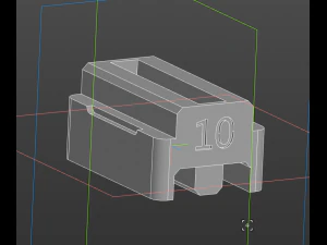 レゴ原理に基づいて動作する CREALITY レーザー彫刻機用の脚、高さ 10 mm 3Dプリントモデル