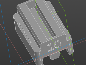 A leg for the CREALITY laser engraver working on the LEGO principle 10 mm height 3D Print Model