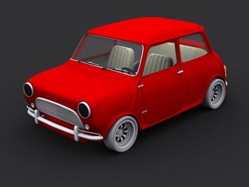 Car Mini for Game or cartoon 3D Model .c4d .max .obj .3ds .fbx .stl .blend 