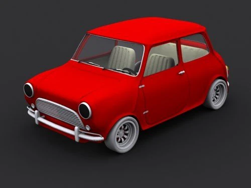 Car Mini for Game or cartoon 3D Model .c4d .max .obj .3ds .fbx .stl .blend