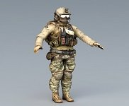 Soldier 3D Model .c4d .max .obj .3ds .fbx .stl .blend 