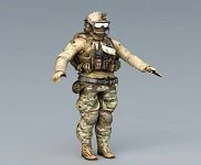 Soldier 3D Model .c4d .max .obj .3ds .fbx .stl .blend