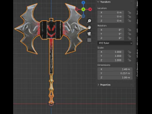 Evilish axe 3D Model