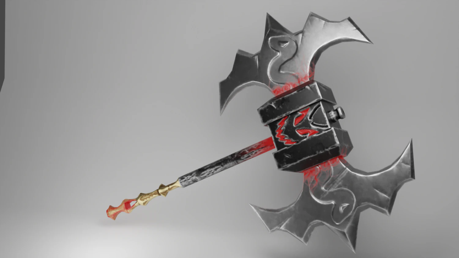 Evilish axe 3D Model .c4d .max .obj .3ds .fbx .stl .blend 