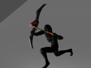 Evilish Bow and Arrow 3D Model