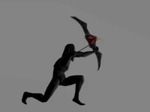 Evilish Bow and Arrow 3D Model