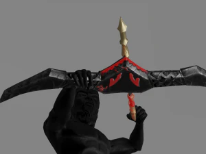 Evilish Bow and Arrow 3D Model