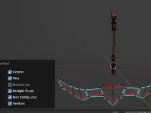 Evilish Bow and Arrow 3D Model