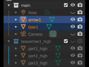 Evilish Bow and Arrow 3D Model