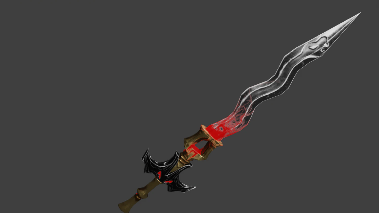Evilish Dagger 3D Model .c4d .max .obj .3ds .fbx .stl .blend 