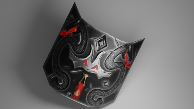 Evilish Shield 3D 模型 .c4d .max .obj .3ds .fbx .stl .blend 