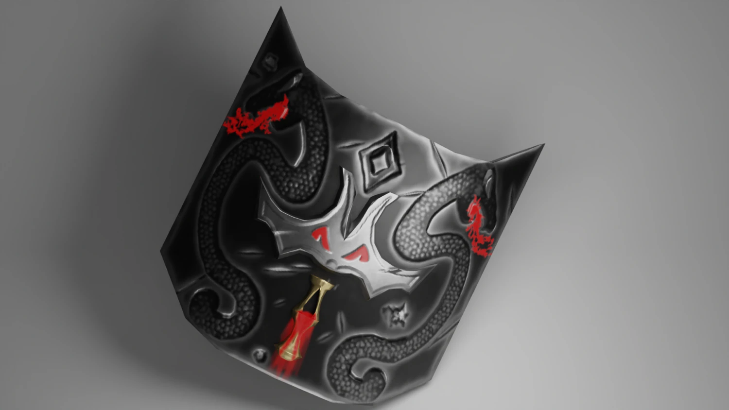 Evilish Shield 3D Model .c4d .max .obj .3ds .fbx .stl .blend 