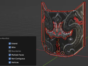 Evilish Shield 3D Model