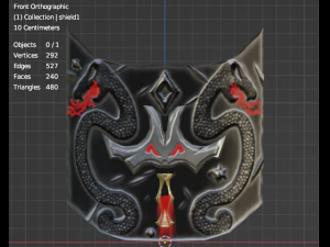 Evilish Shield 3D Model