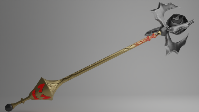 Evilish Staff 3D Model .c4d .max .obj .3ds .fbx .stl .blend 