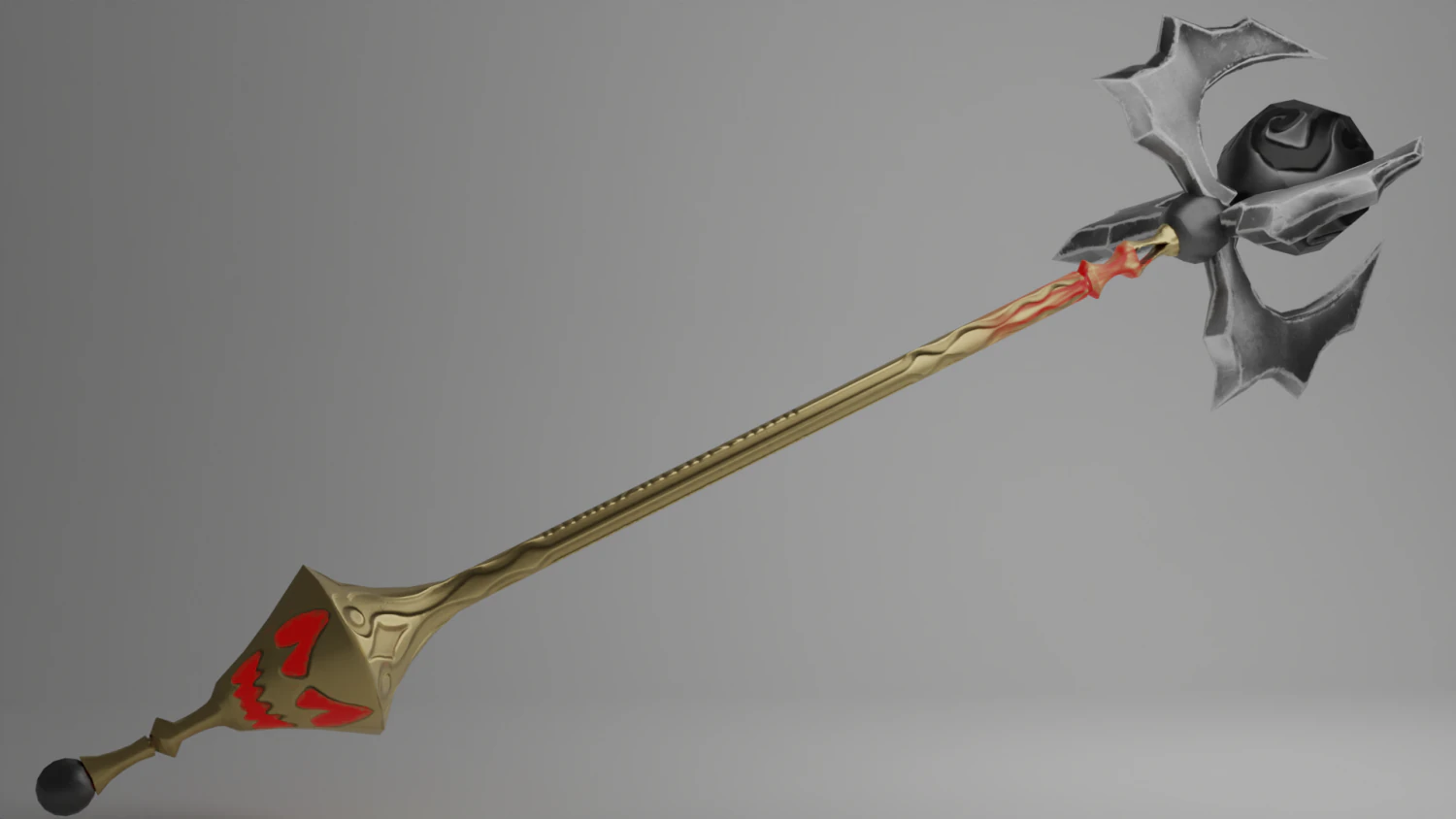 Evilish Staff 3D Model .c4d .max .obj .3ds .fbx .stl .blend 