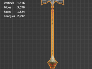 Evilish Staff 3D Model