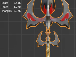 Kwaadaardige toverstaf 3D Model