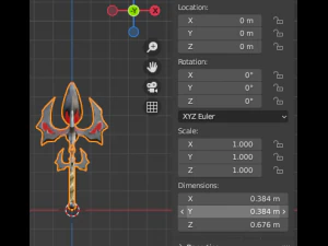 Kwaadaardige toverstaf 3D Model