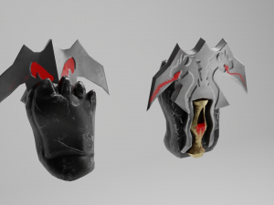 Evilish Fist Weapon fighti glove 3D Модель