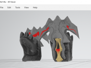 Evilish Fist Weapon fighti glove 3D Model