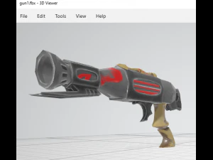 Evilish pistol 3D Model