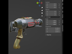 Evilish pistol 3D Model