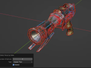 Evilish pistol 3D Model
