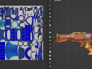 Evilish pistol 3D Model