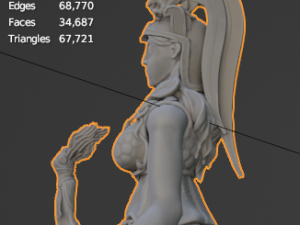 Athenas statue 3D Модель