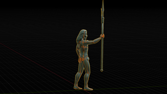 Poseidon statue 3D Model .c4d .max .obj .3ds .fbx .stl .blend 