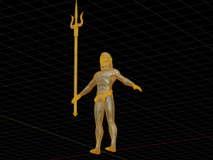 Poseidon statue 3D Model