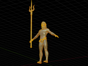 Poseidon statue 3D Model