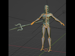 Poseidon statue 3D Model