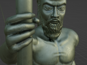 Poseidon statue 3D Model