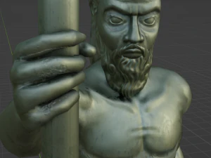 Poseidon statue 3D Model