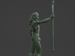 Poseidon statue 3D Model