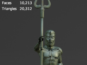 Poseidon statue 3D Model