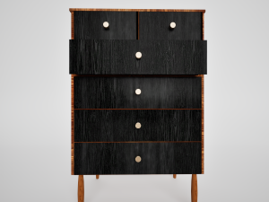 Wooden tallboy 3D Model