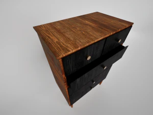 Wooden tallboy 3D Model