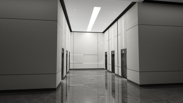 Modern elevator room Model 3D .c4d .max .obj .3ds .fbx .stl .blend 