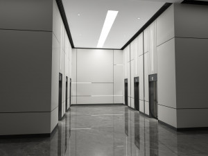 Modern elevator room 3D Model