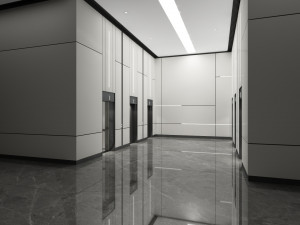Modern elevator room Model 3D