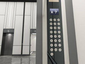 Modern elevator room Model 3D