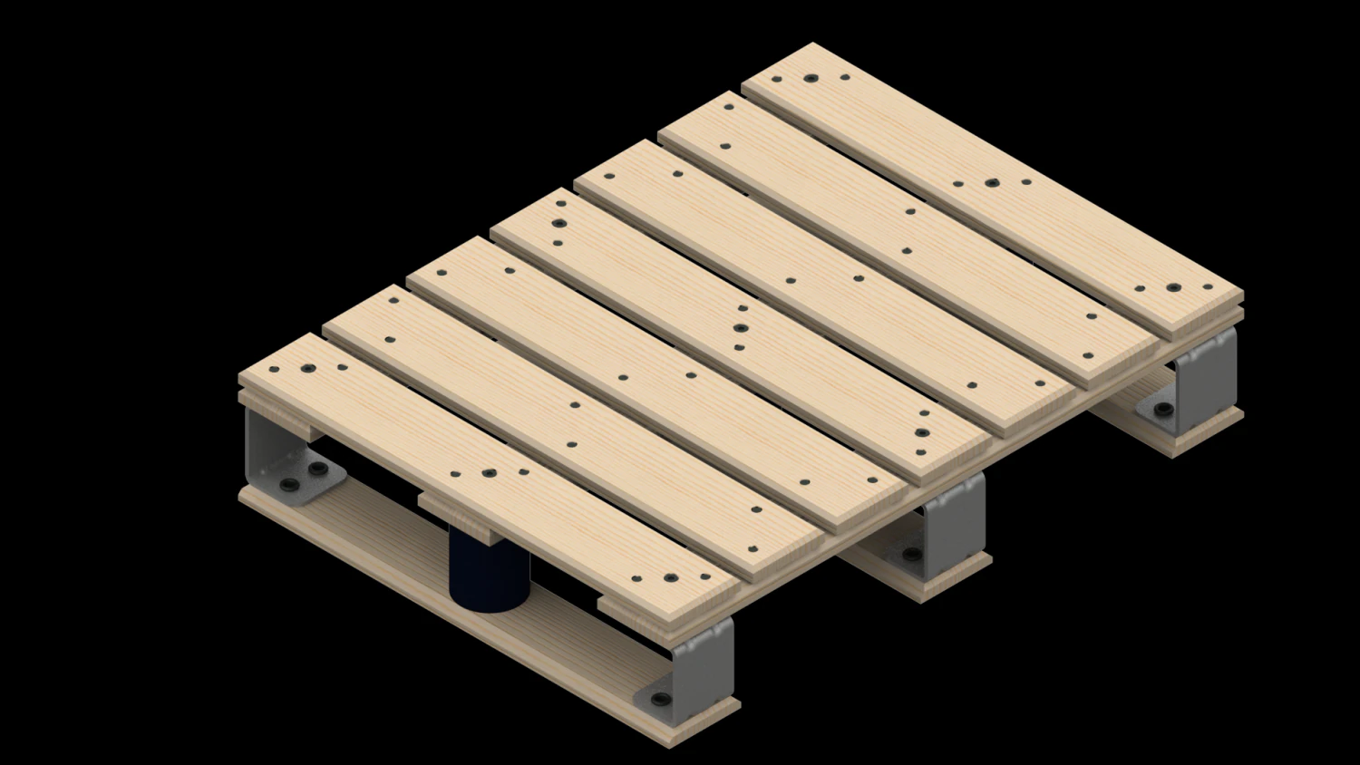 HALF PALLET 800x600 3D Model .c4d .max .obj .3ds .fbx .stl .blend 