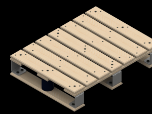 HALF PALLET 800x600 3D Model
